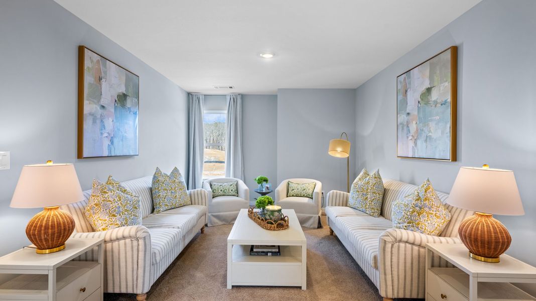 Furnished interior in a model home at Hawks Landing in Apison (Image 29).