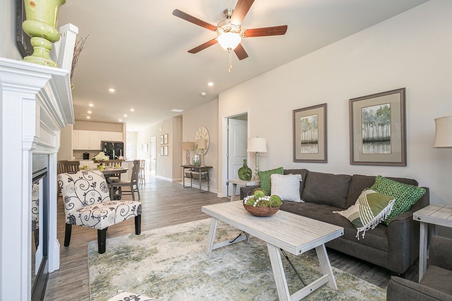 Furnished interior in a model home at The Cottages of Silvertown in Thomaston (Image 31).