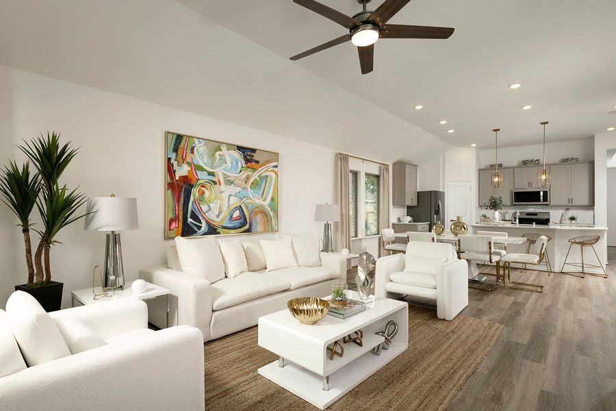 Furnished interior in a model home at The Meadows at Imperial Oaks in Conroe (Image 9).