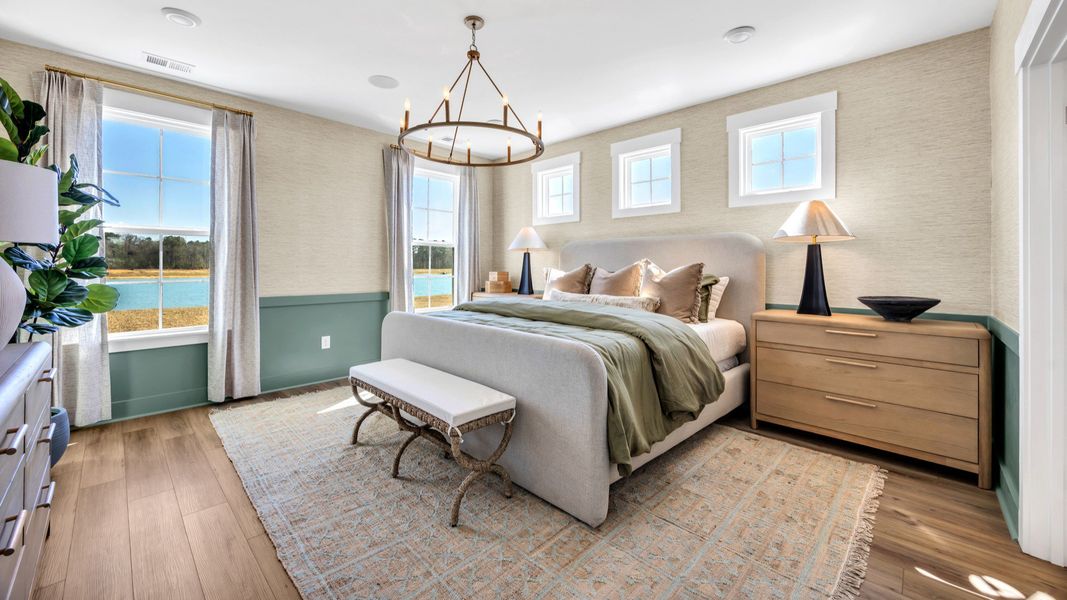 Furnished interior in a model home at Hobcaw in Mount Pleasant (Image 5). Furnished interior in a model home at Hobcaw in Mount Pleasant (Image 5).