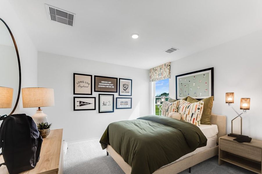 Furnished interior in a model home at Raburn Reserve 50s in Tomball (Image 73).