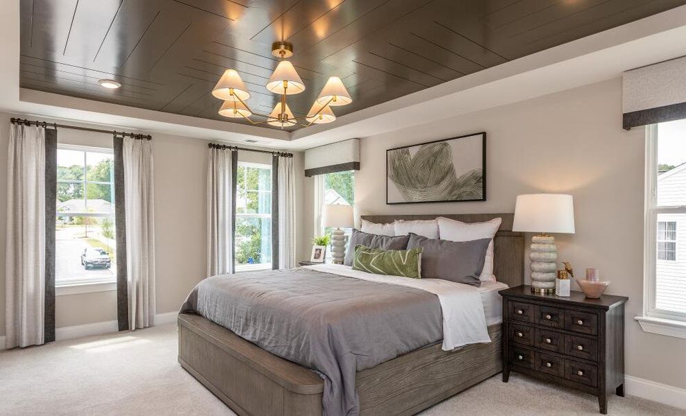 Furnished interior in a model home at Running Brook Townes in Durham (Image 10).
