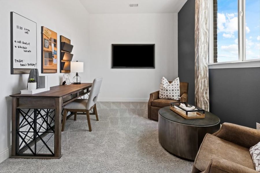 Furnished interior in a model home at Azalea in Pattison (Image 9).