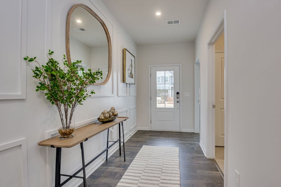 Bright and open foyer offers a warm welcome