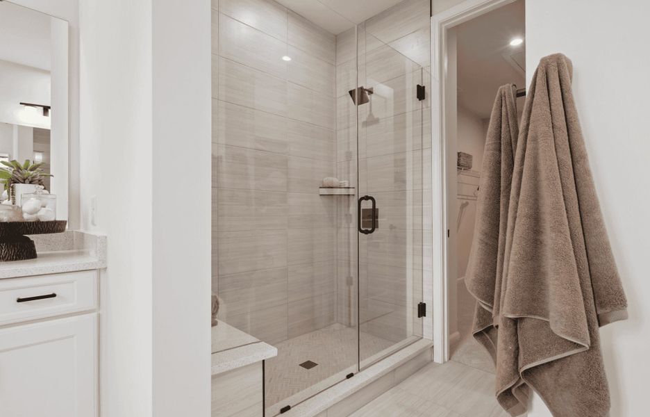 Furnished interior in a model home at Millstone in Cramerton (Image 22).