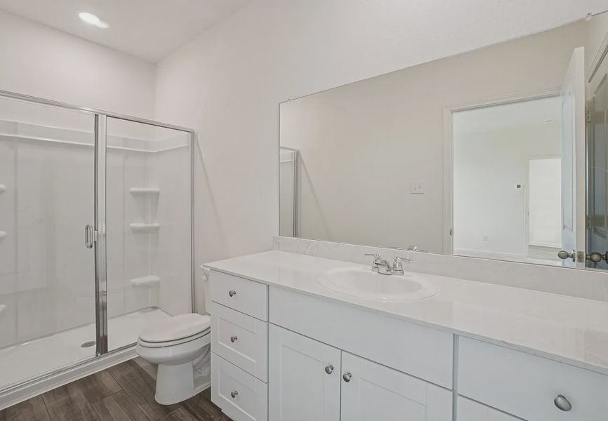 Furnished interior in a model home at Wayside Village in Houston (Image 13).