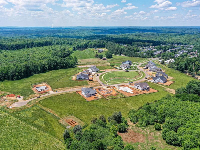 Aerial view of the Stephens Farm community in Huntersville, NC, showing layout and nearby surroundings (Image 8). Aerial view of the Stephens Farm community in Huntersville, NC, showing layout and nearby surroundings (Image 8).