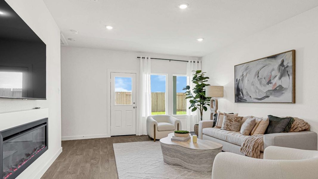Furnished interior in a model home at Holly Ridge in Rosenberg (Image 8).