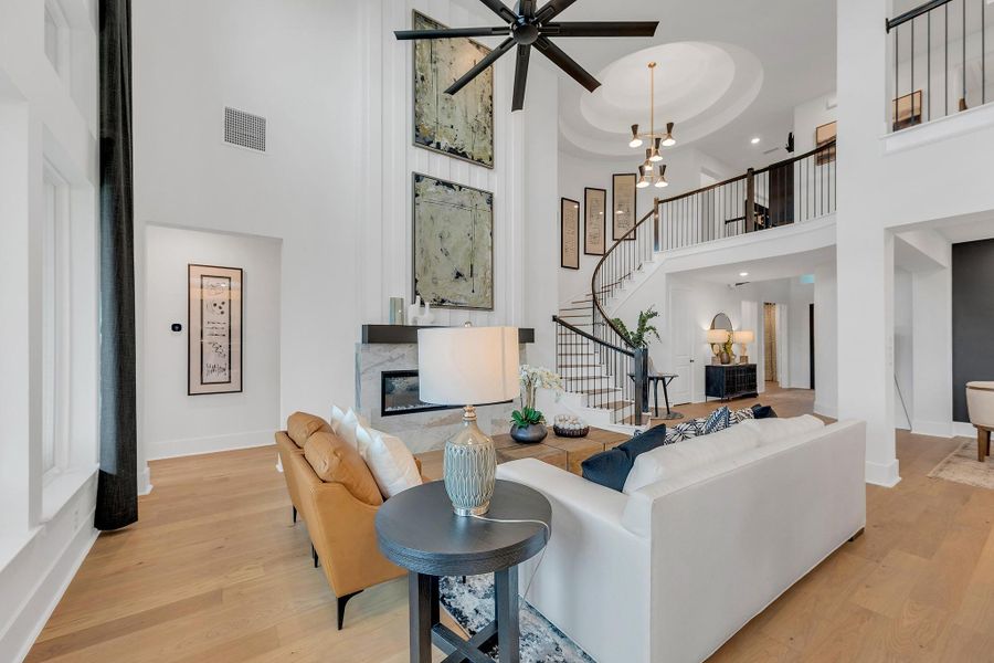 Furnished interior in a model home at The Colony - 50' in Bastrop (Image 20).