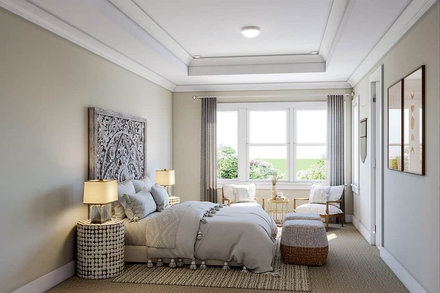 Furnished interior in a model home at Chatham Park in Pittsboro (Image 66).