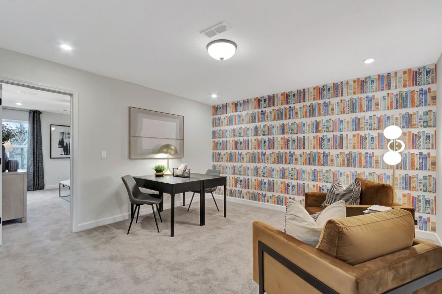 Furnished interior in a model home at Carpenters Pointe in Cary (Image 10).