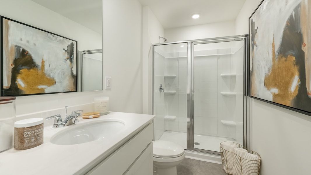 Furnished interior in a model home at Towns at Monroe in Atlanta (Image 17).