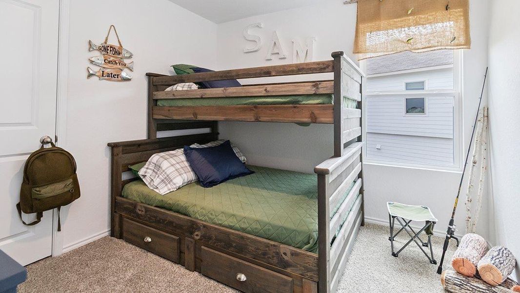 Furnished interior in a model home at Blue Ridge Ranch in San Antonio (Image 23).