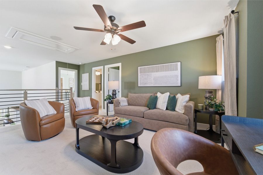 Furnished interior in a model home at Ashland in Angleton (Image 78).