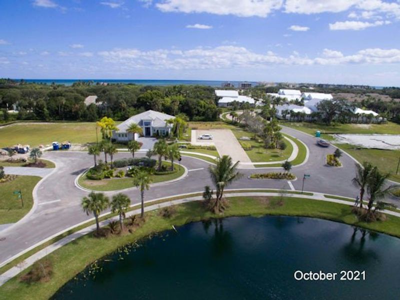 Aerial view of the The Strand community in Vero Beach, FL, showing layout and nearby surroundings (Image 30).