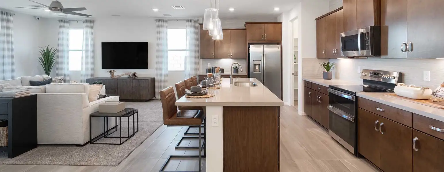 Furnished interior in a model home at Ryder Ranch in Surprise (Image 7).