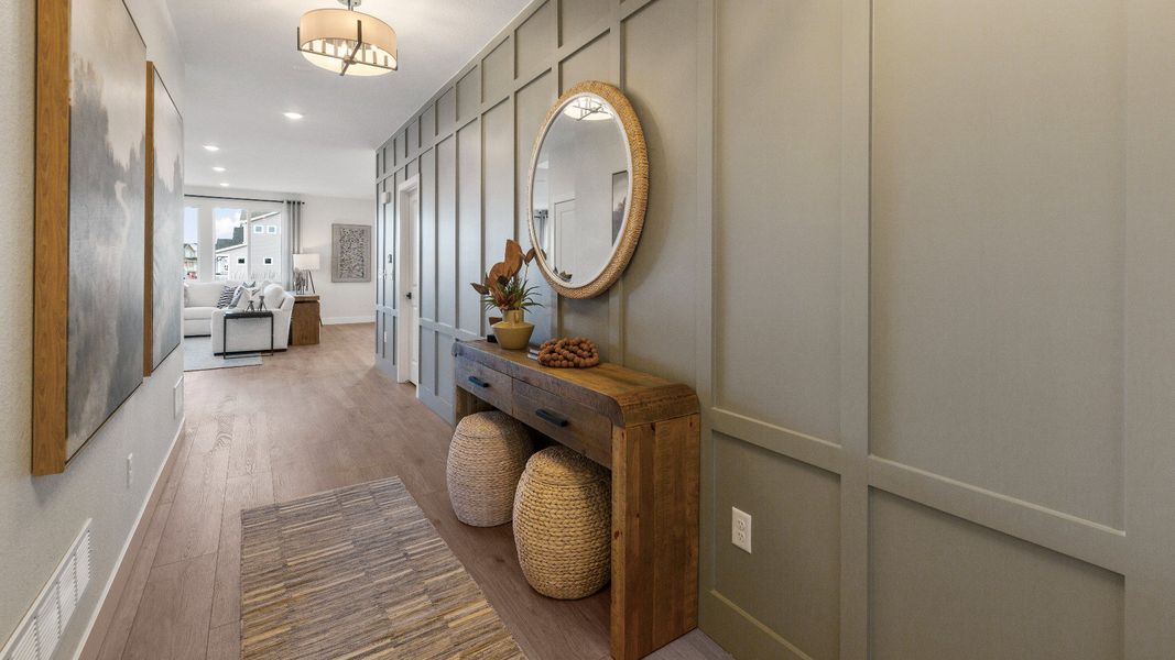 Furnished interior in a model home at Trevenna in Windsor (Image 12).