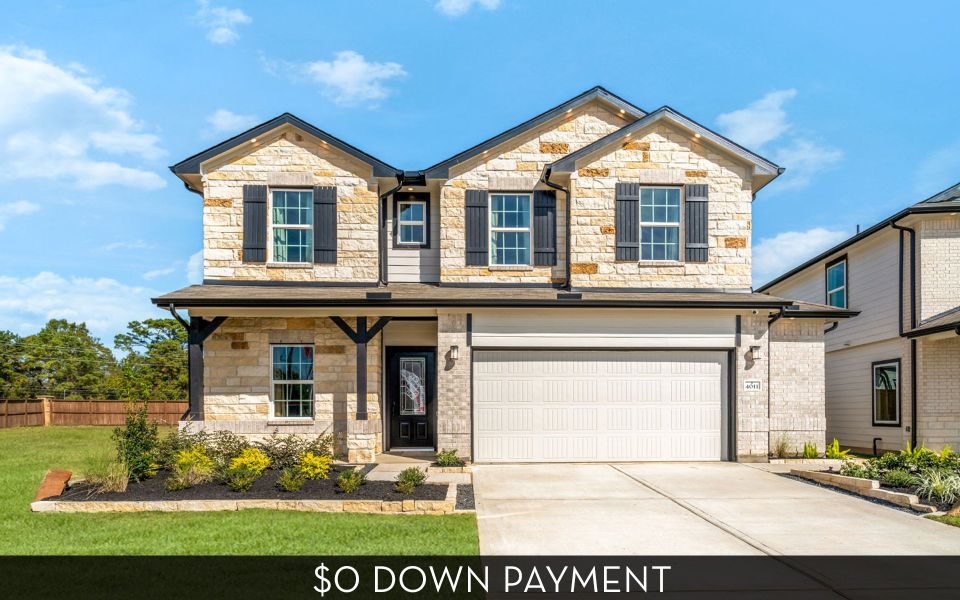 Front exterior of a home in the Colony at Pinehurst community, located in Pinehurst, TX (Image 1).