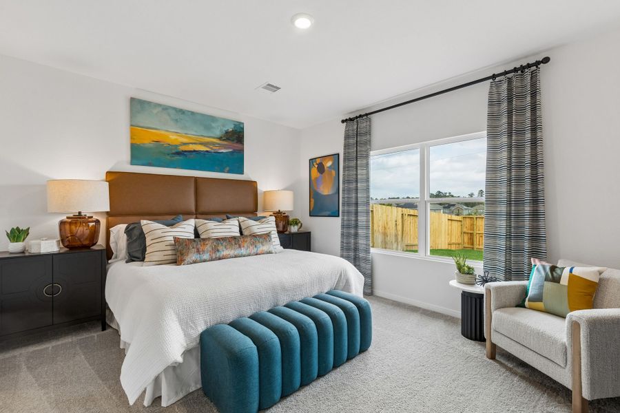 Furnished interior in a model home at Magnolia Springs in Montgomery (Image 24).