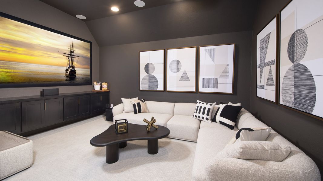 Furnished interior in a model home at Riceland 70' in Mont Belvieu (Image 17).