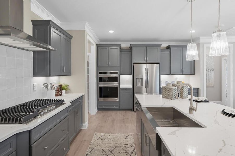 Furnished interior in a model home at Carrington in Stanley (Image 41).