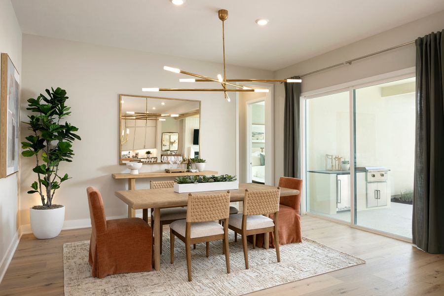 Furnished interior in a model home at Estates Collection - Freedom at Anthem in Kyle (Image 9).