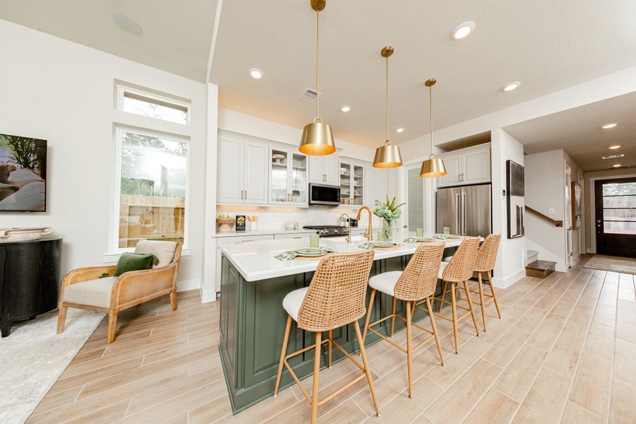 Furnished interior in a model home at Madeley Creek: Premier Collection in Conroe (Image 8).