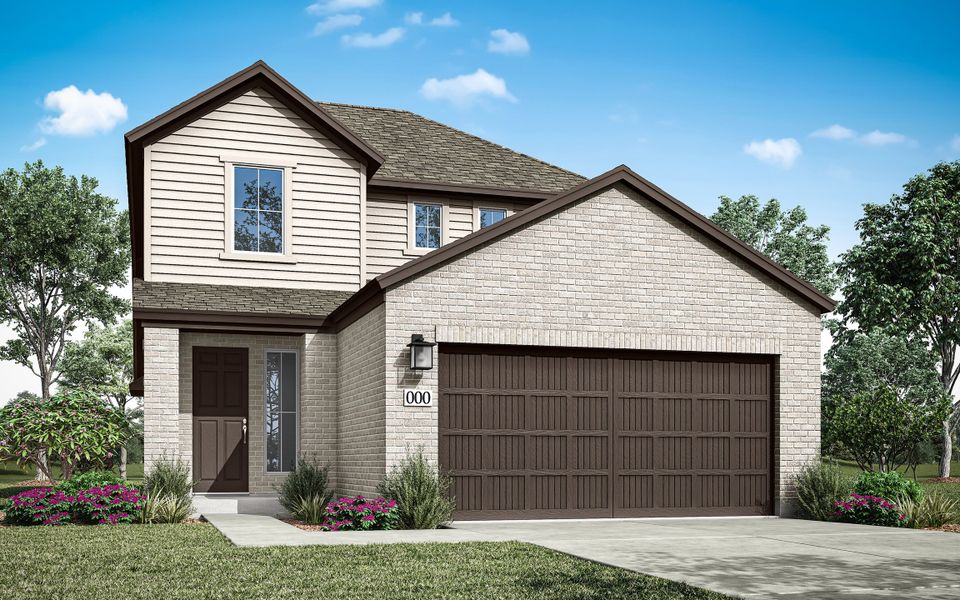 Front exterior of a home in the Terrace Collection At Turner's Crossing community, located in Buda, TX (Image 11).