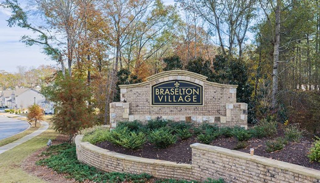 Entrance to the Braselton Village community in Braselton, GA, featuring signage and landscaping (Image 23).