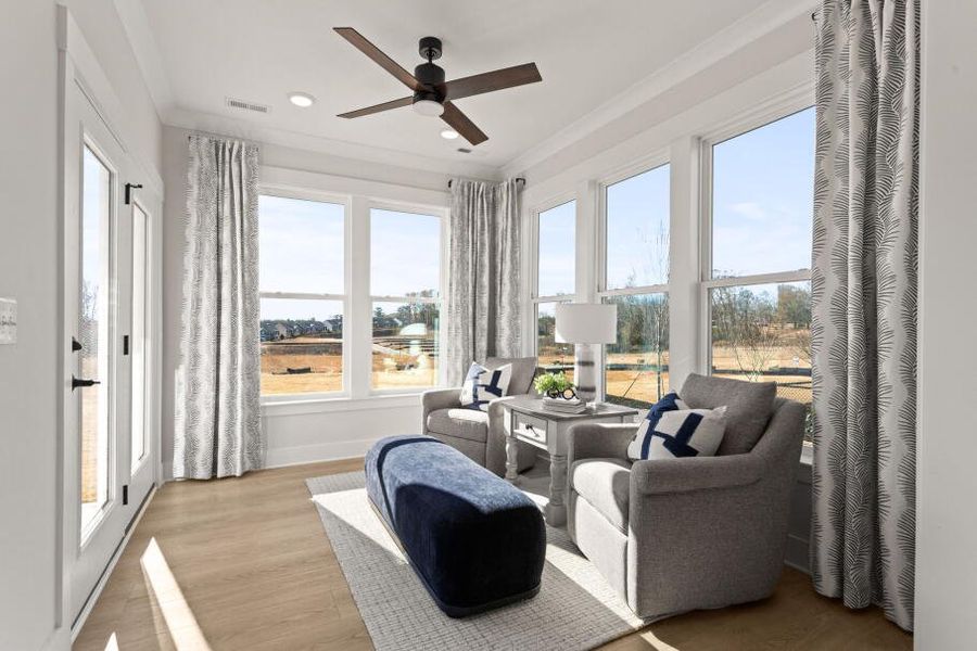 Furnished interior in a model home at Founders Club in Moore (Image 14).