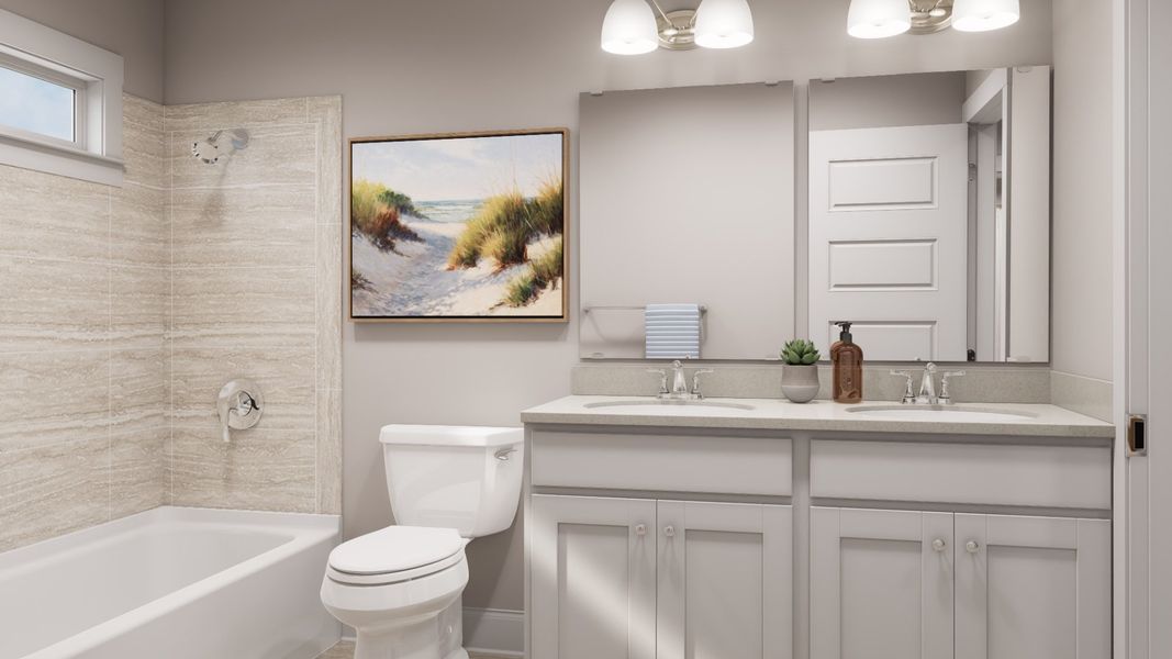 Furnished interior in a model home at Rivers Reach in Yemassee (Image 16). Furnished interior in a model home at Rivers Reach in Yemassee (Image 16).