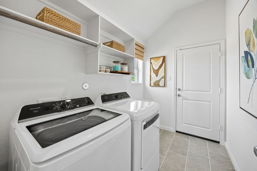 Utility Room in the Diamond Model Home by Trophy Signature Homes