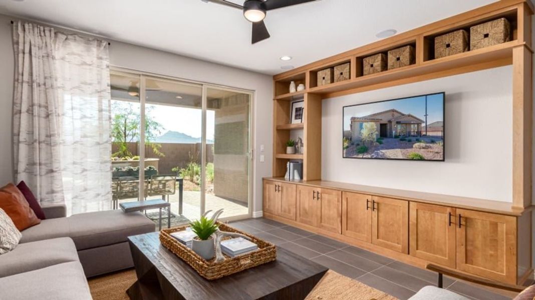 Furnished interior in a model home at Alamar Encore Collection in Avondale (Image 19).