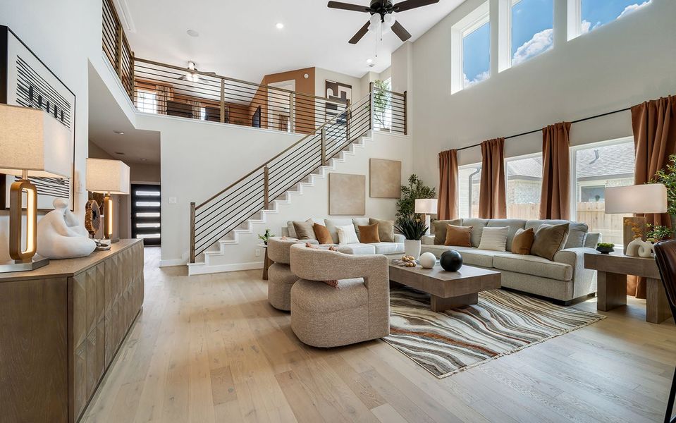 Furnished interior in a model home at Harvest Pointe in Needville (Image 5).