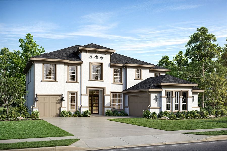 Front exterior of a home in the Fields - Brookside North community, located in Frisco, TX (Image 14). Front exterior of a home in the Fields - Brookside North community, located in Frisco, TX (Image 14).
