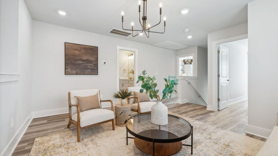 Furnished interior in a model home at Tulip Springs in Hermitage (Image 11). Furnished interior in a model home at Tulip Springs in Hermitage (Image 11).