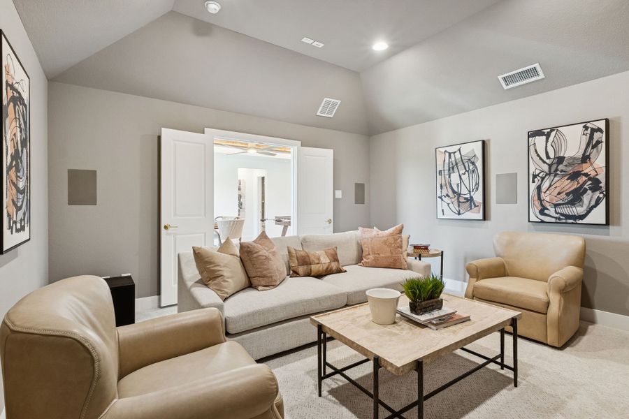 Plan 1640 Media Room - Bella Casa Model Photo Plan 1640 Media Room - Bella Casa Model Photo