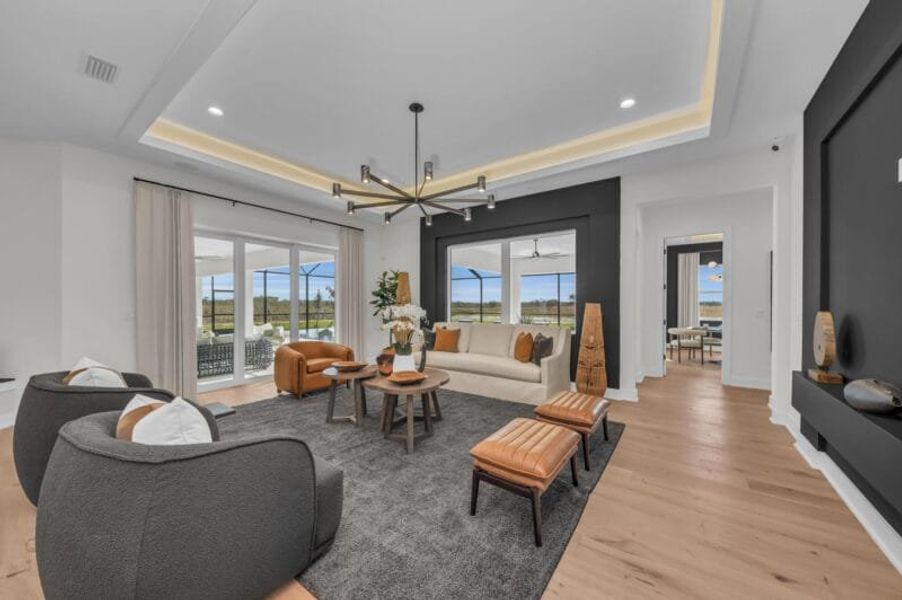 Furnished interior in a model home at Hampton Lakes in Sarasota (Image 73). Furnished interior in a model home at Hampton Lakes in Sarasota (Image 73).