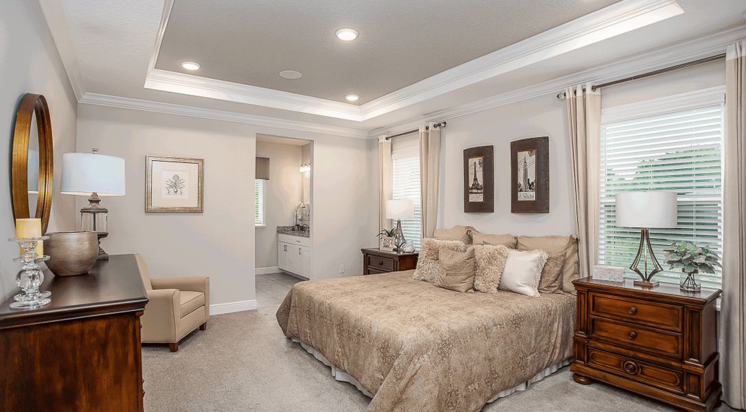 Furnished interior in a model home at Vero Lake Estates in Sebastian (Image 6).