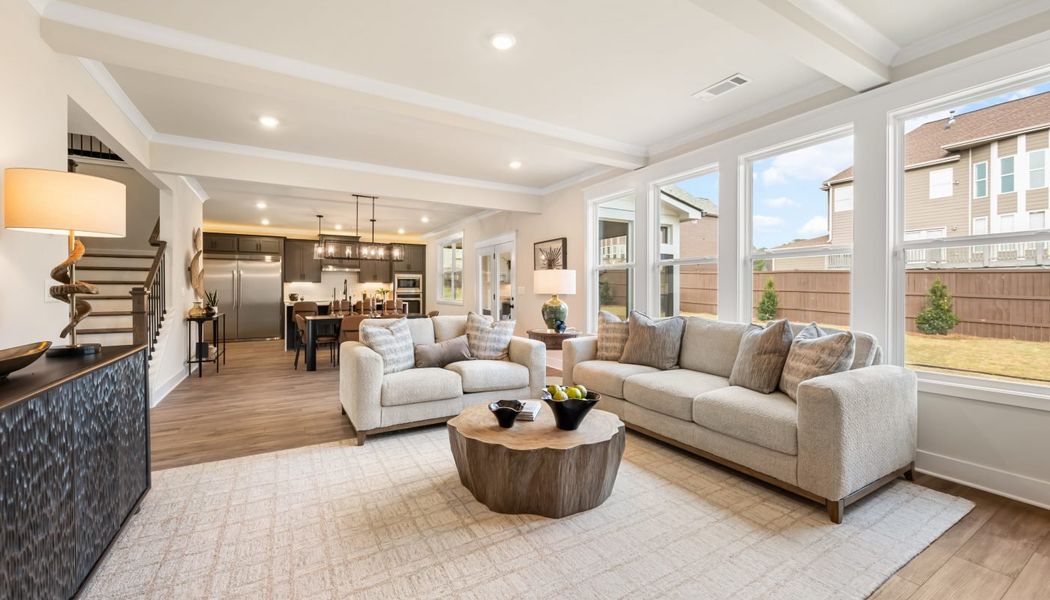 Furnished interior in a model home at Pinecrest Ridge in Dacula (Image 24).