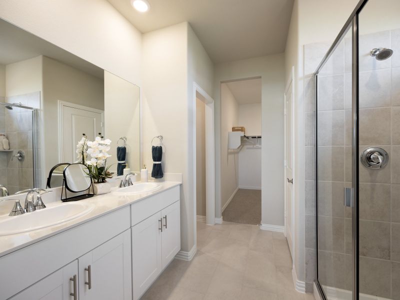 Furnished interior in a model home at Parks at Foster Crossing - Spring Series in Anna (Image 12). Furnished interior in a model home at Parks at Foster Crossing - Spring Series in Anna (Image 12).