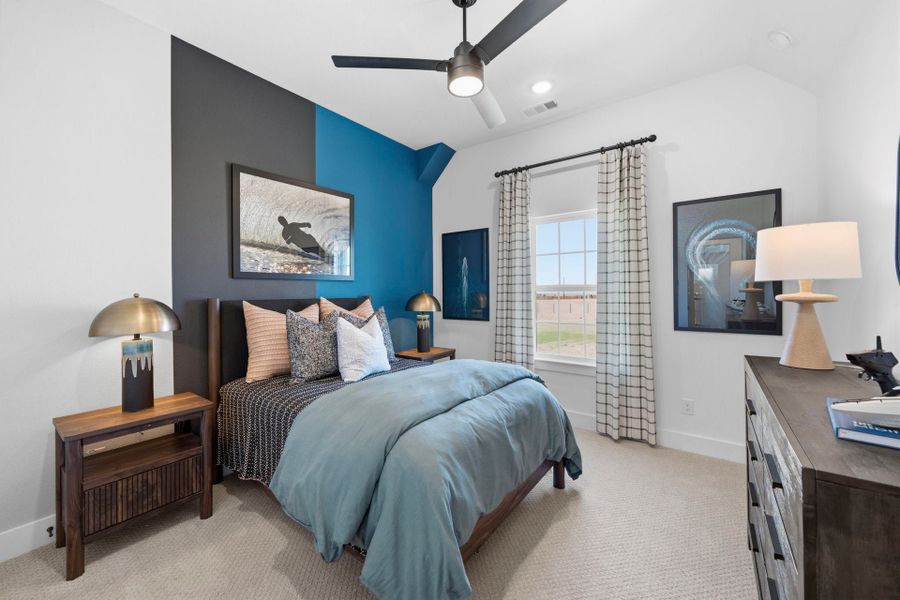 Furnished interior in a model home at Chaparral Park in Oak Point (Image 43).