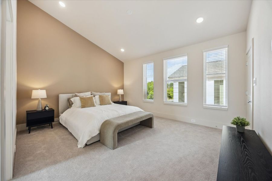 Furnished interior in a model home at Mansfield Reserve in Houston (Image 14).