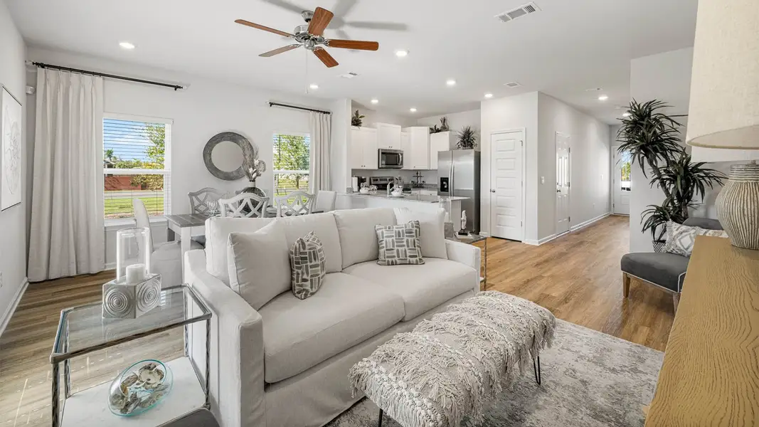 Furnished interior in a model home at Jake's Landing in Lynn Haven (Image 13). Furnished interior in a model home at Jake's Landing in Lynn Haven (Image 13).