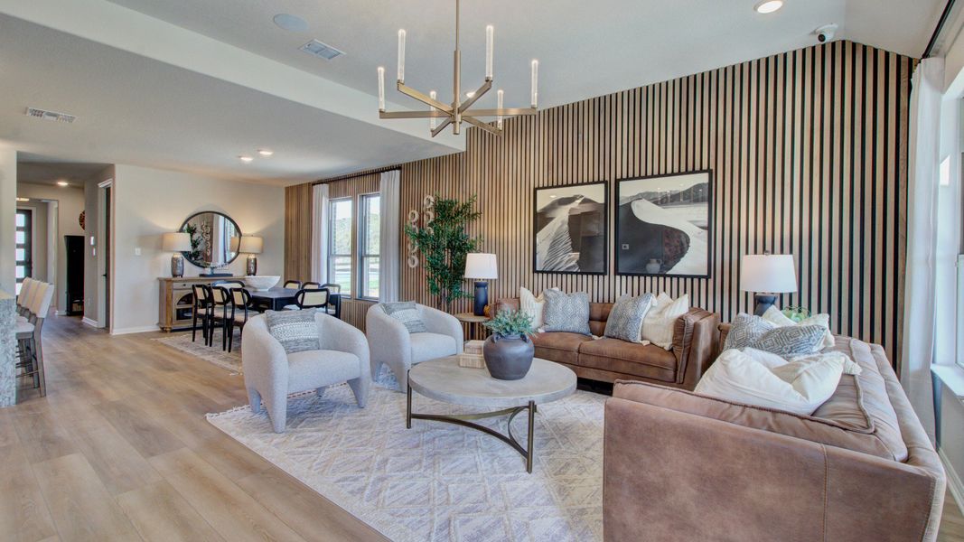 Furnished interior in a model home at Clear Creek in New Braunfels (Image 25).