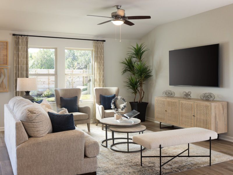 Furnished interior in a model home at Fox Falls in Boerne (Image 5).