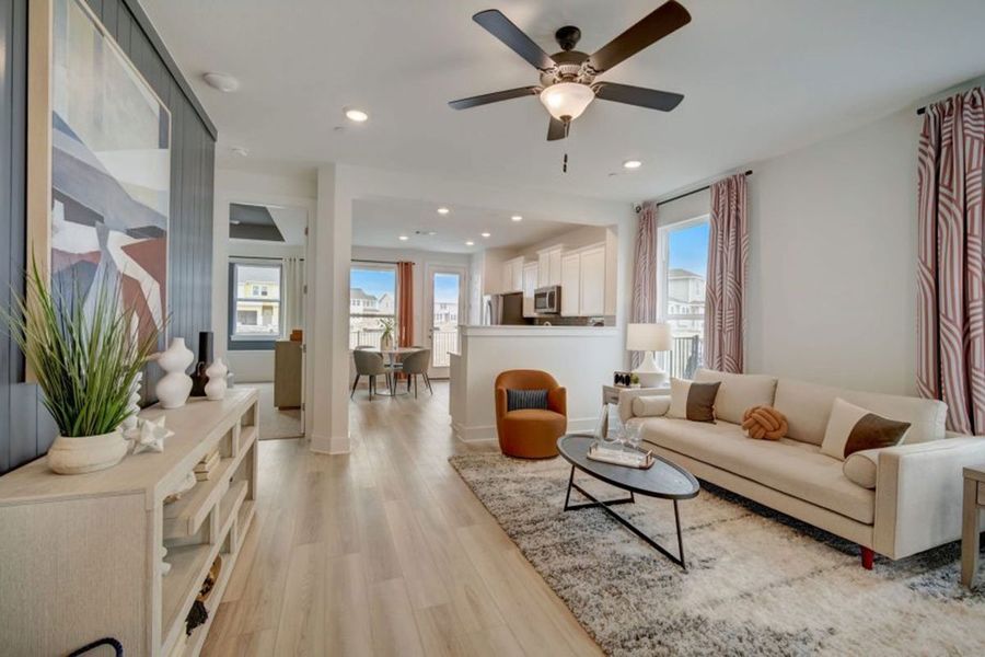 Furnished interior in a model home at Avery Centre in Round Rock (Image 40).