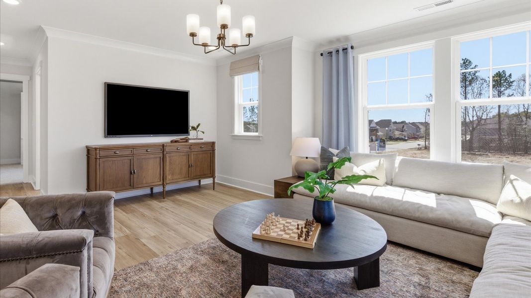 Furnished interior in a model home at Weavers Pointe in Zebulon (Image 15).