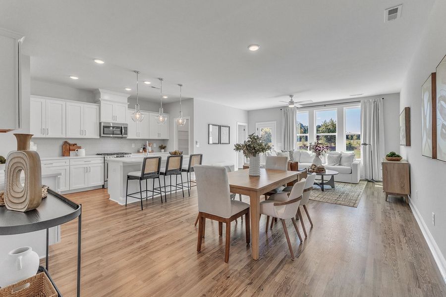 Furnished interior in a model home at Kennebec Crossing in Angier (Image 62).