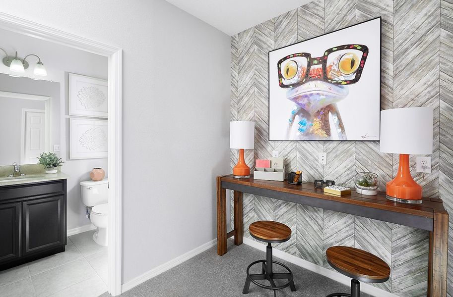 Furnished interior in a model home at Liberty Station in Orange City (Image 7).